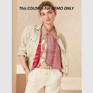 Banana Republic Tie Halter Top Black & White Sz M & MP